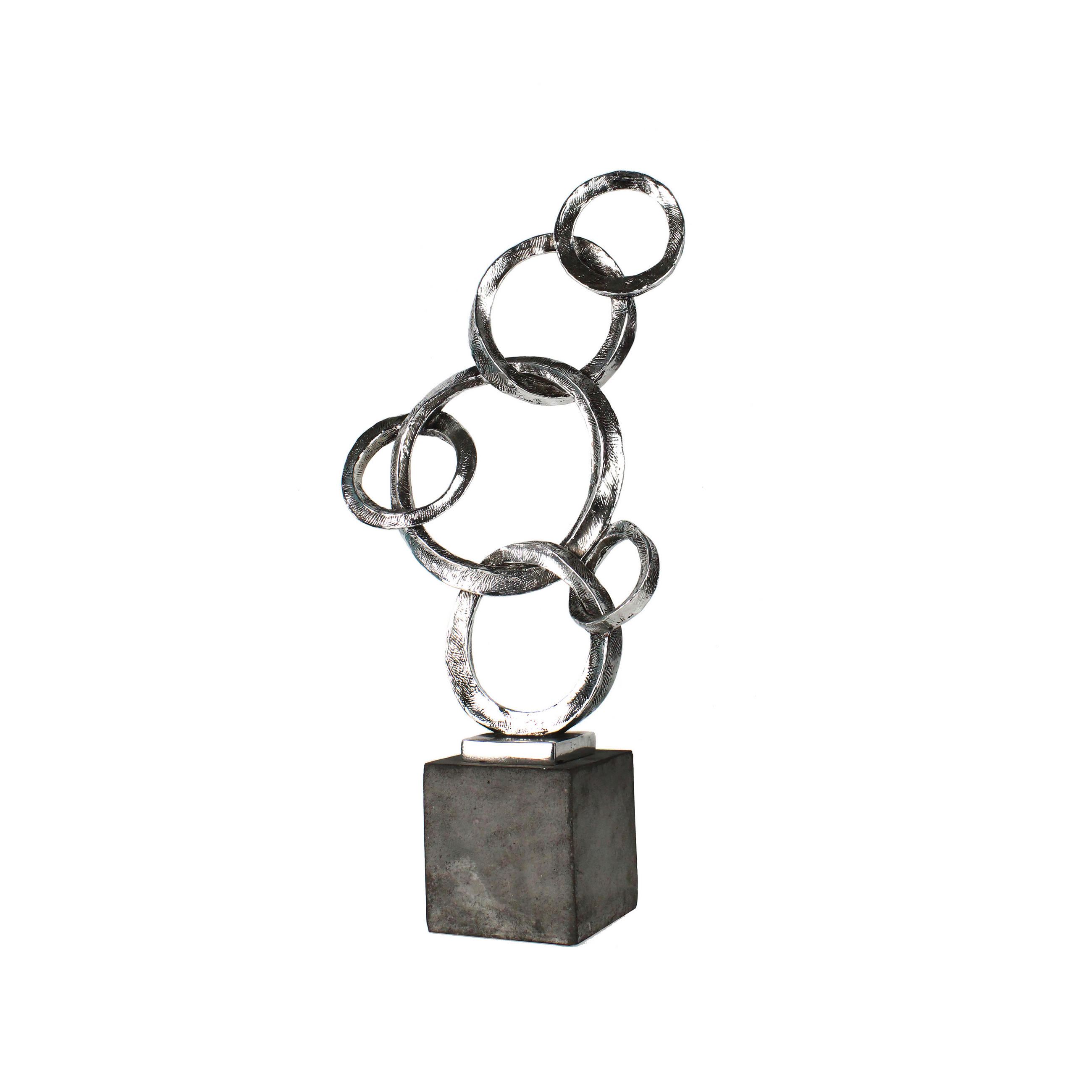 SZOBOR - ezüst, Design, műanyag (26/54,5/11cm) - Ambia Home