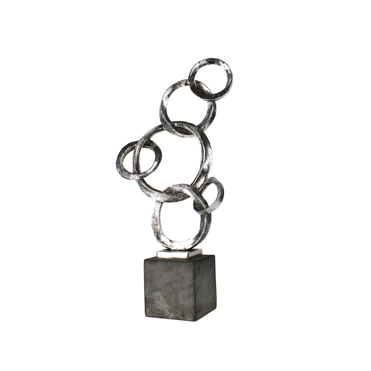 SZOBOR - ezüst, Design, műanyag (26/54,5/11cm) - Ambia Home