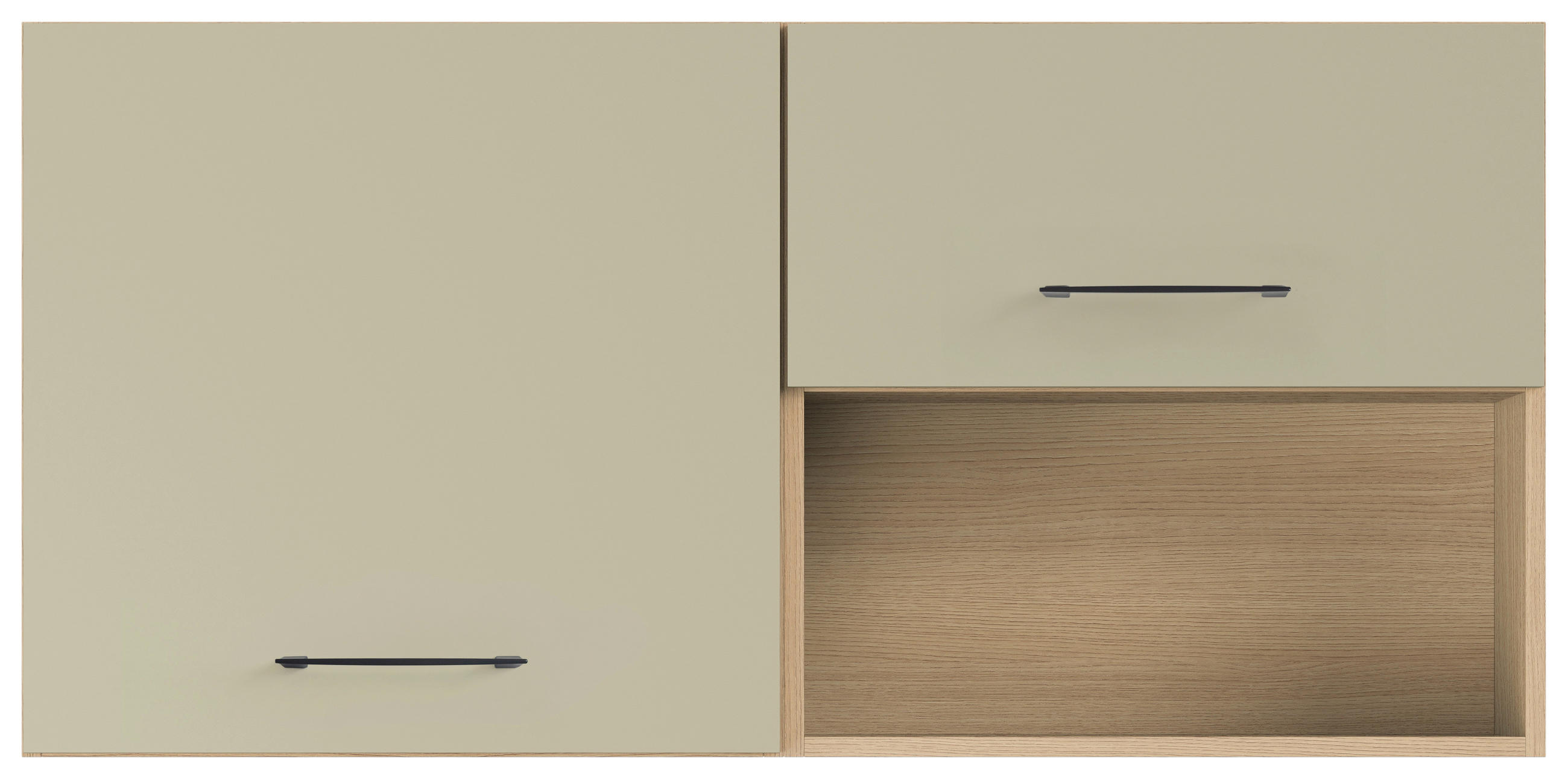 KÜCHENOBERSCHRANK 120/57,9/35,6 cm  in Eichefarben, Salbeigrün  - Salbeigrün/Eichefarben, Basics, Holzwerkstoff/Metall (120/57,9/35,6cm) - Impuls