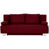 SCHLAFSOFA in Webstoff Dunkelrot  - Chromfarben/Dunkelrot, Design, Textil/Metall (197/88/89cm) - Xora