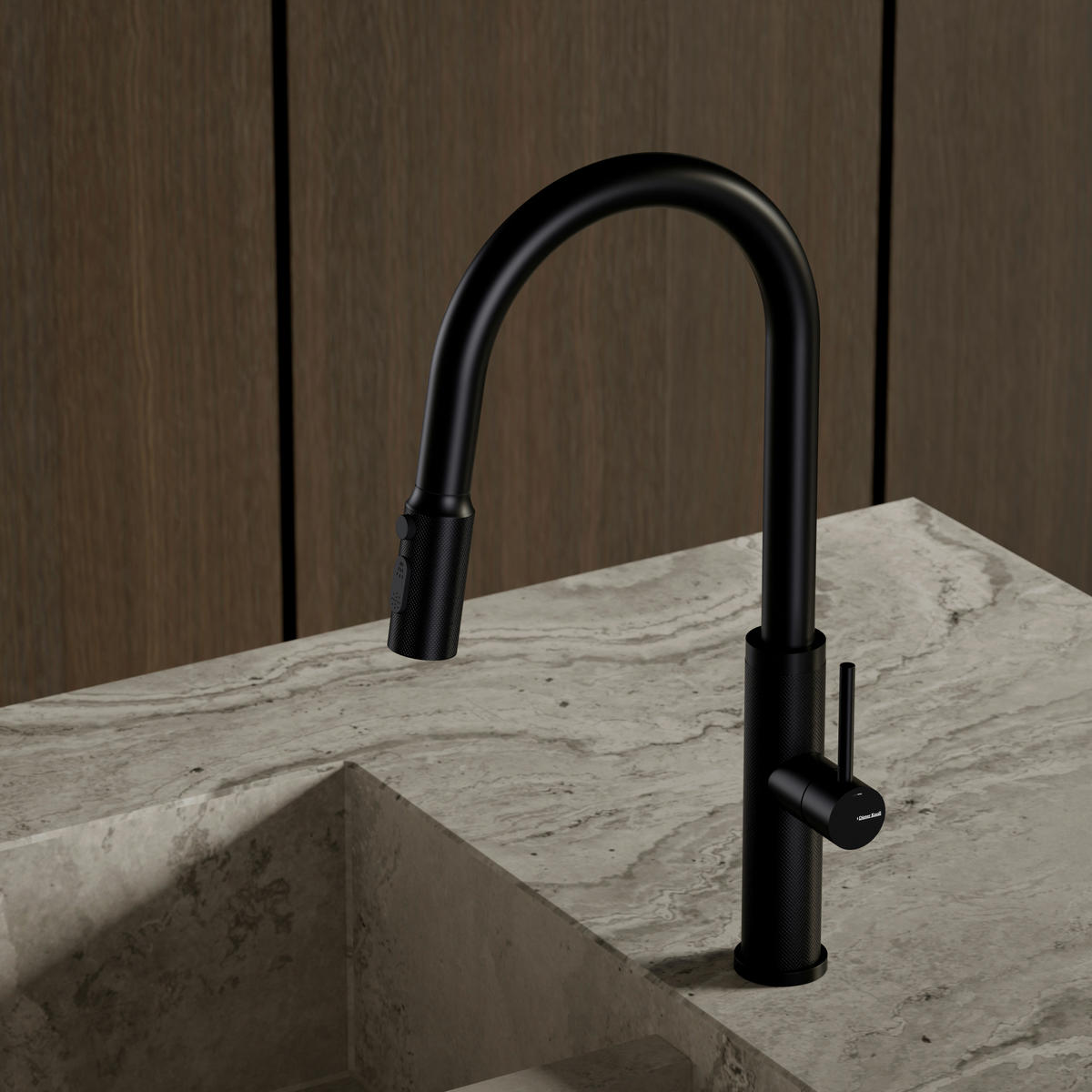 KÜCHENARMATUR  - Schwarz, Design, Metall (4,3/45,4/23cm) - Dieter Knoll