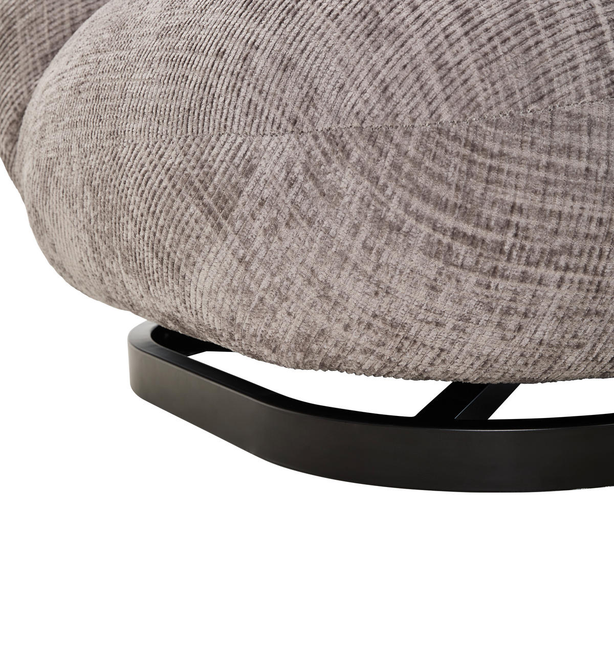 SESSEL in Cord Hellgrau  - Hellgrau/Schwarz, Trend, Textil/Metall (75/66/87cm) - P & B