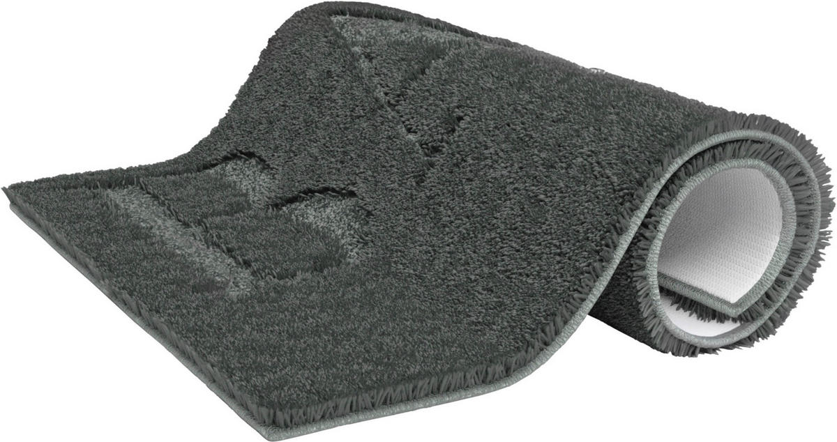 KOUPELNOVÁ PŘEDLOŽKA, 80/50/2 cm - šedá, Basics, textil/plast (80/50/2cm) - Esposa