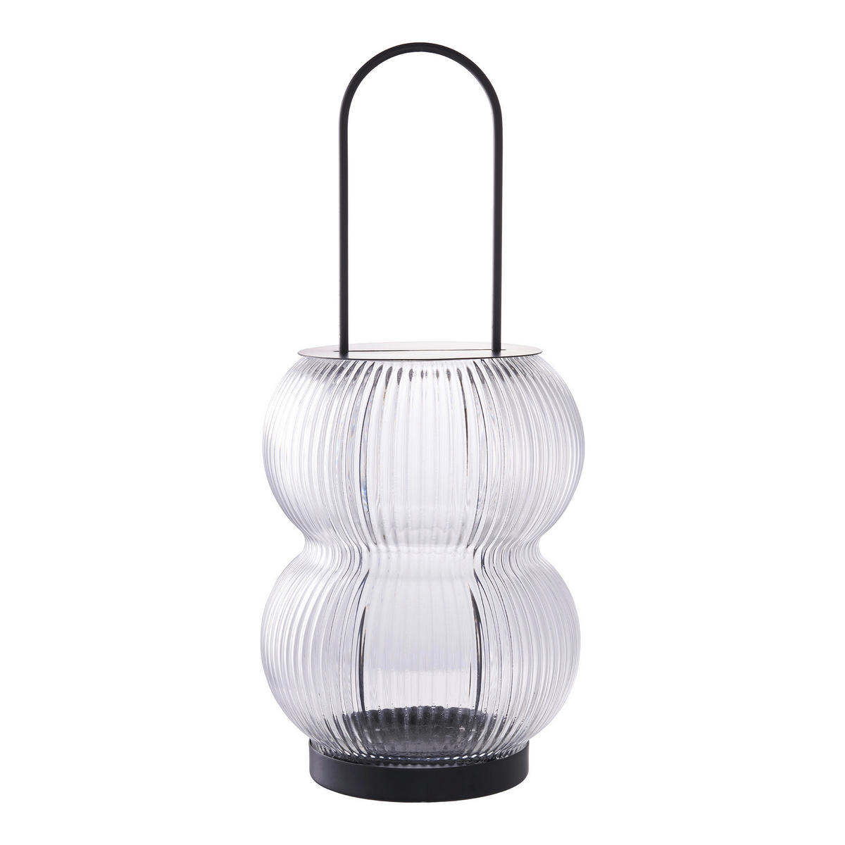 LATERNE - Schwarz, Basics, Glas/Metall (16/36/16cm)