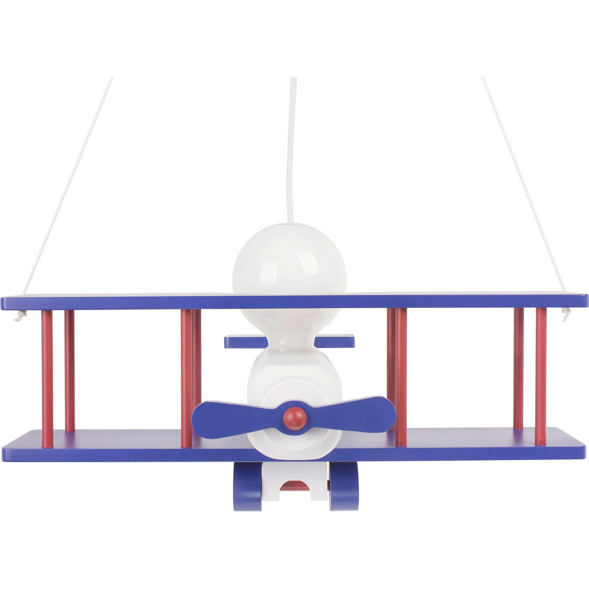 KINDERHÄNGELEUCHTE  42/45/75 cm    - Blau/Rot, KONVENTIONELL, Holz (42/45/75cm)