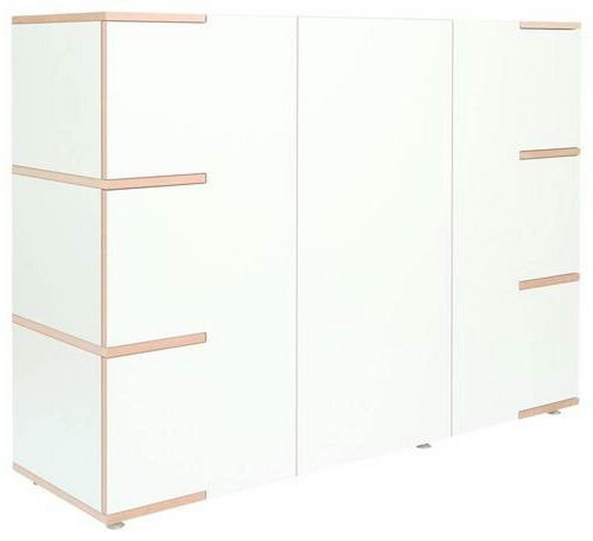 SIDEBOARD  in 150/110/45 cm  - Buchefarben/Alufarben, Design, Holzwerkstoff (150/110/45cm) - Tojo