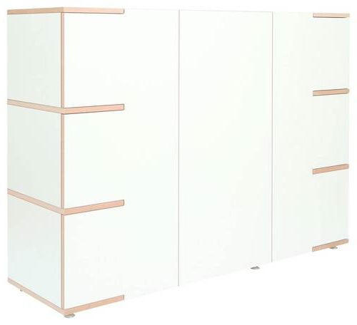 Tojo Sideboard Buche, Weiß 150x110x45 cm