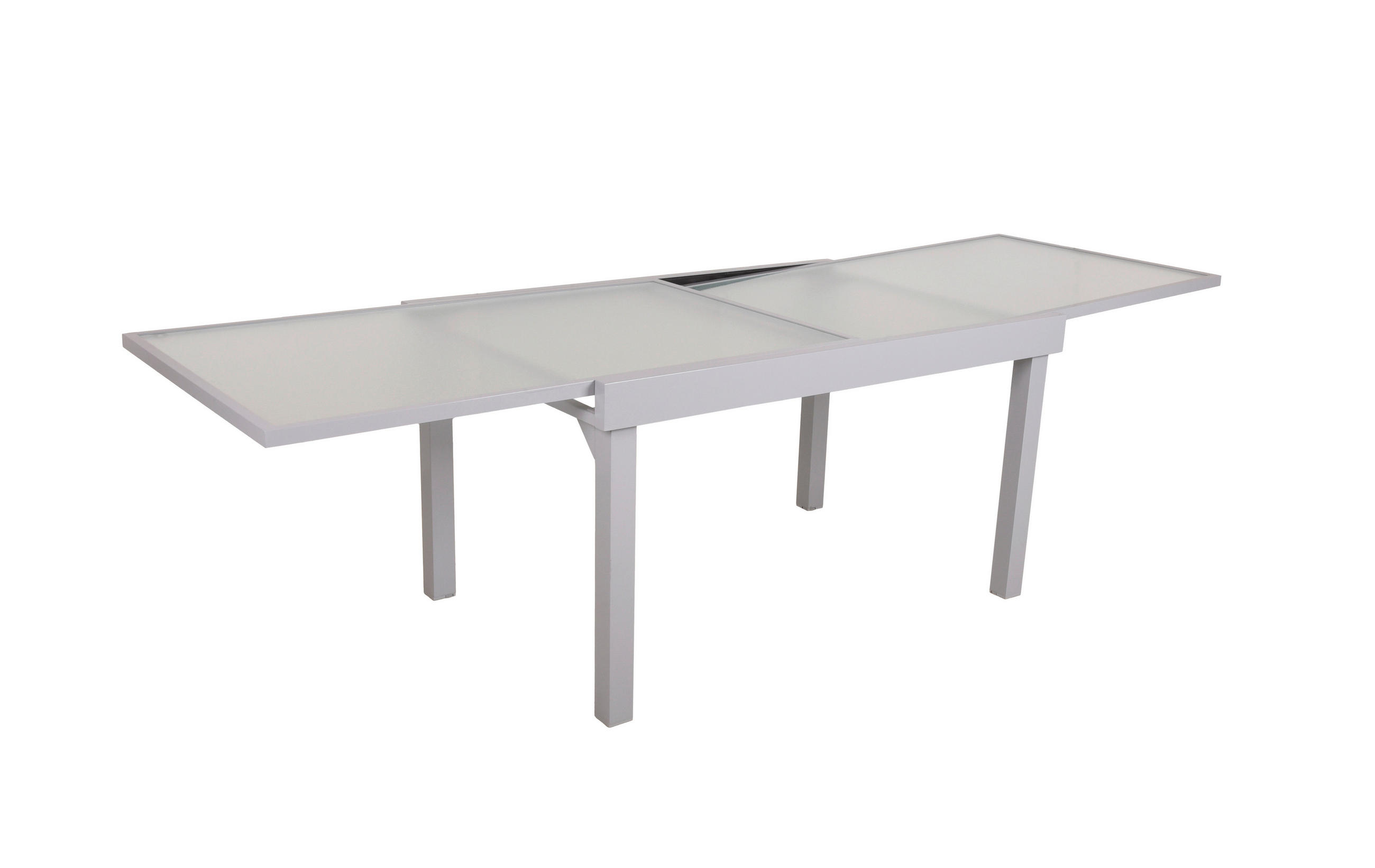 Thumbnail - Gardenson Gartentisch, Grau, Metall, Glas, rechteckig, eckig, 90x75x135 cm, ausziehbar, UV-beständig, wetterbeständig, p...