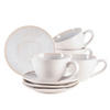KAFFEESERVICE Frozen 8-teilig  - Weiß, Basics, Keramik (13,5/6,5/10cm) - Mäser
