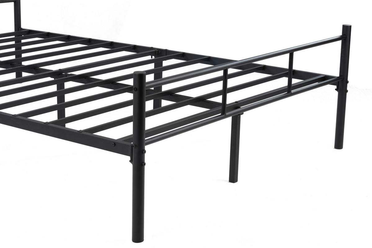 METALLBETT 140/200 cm  in Schwarz  - Schwarz, Basics, Metall (140/200cm) - Boxxx