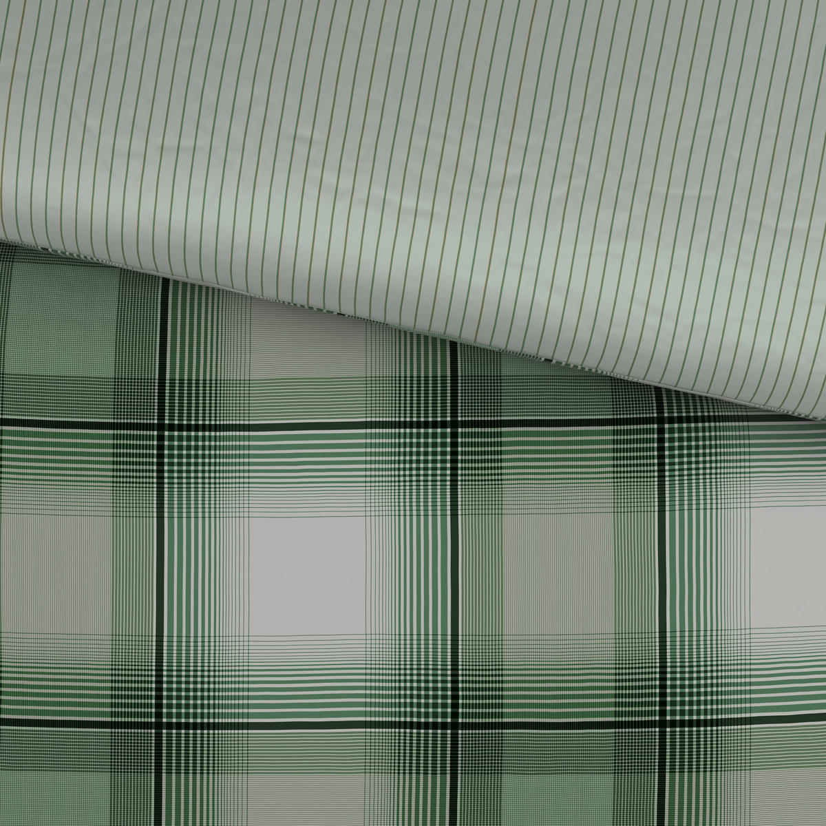 WENDEBETTWÄSCHE Satin 135/200 cm  - Grün, Textil (135/200cm) - Novel