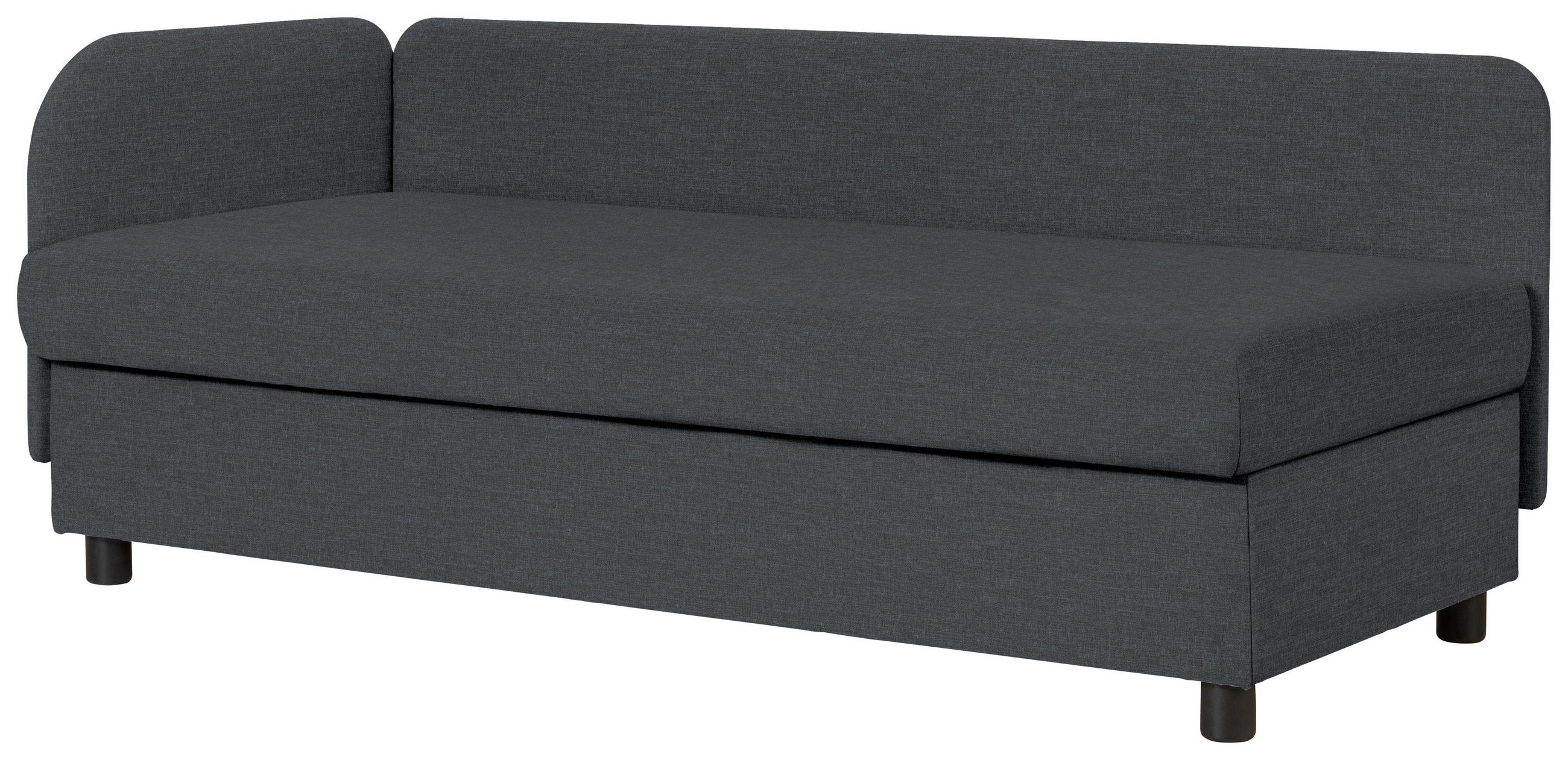 LIEGE in Dunkelgrau  - Wengefarben/Dunkelgrau, MODERN, Holz/Textil (206/80/94cm) - Joka