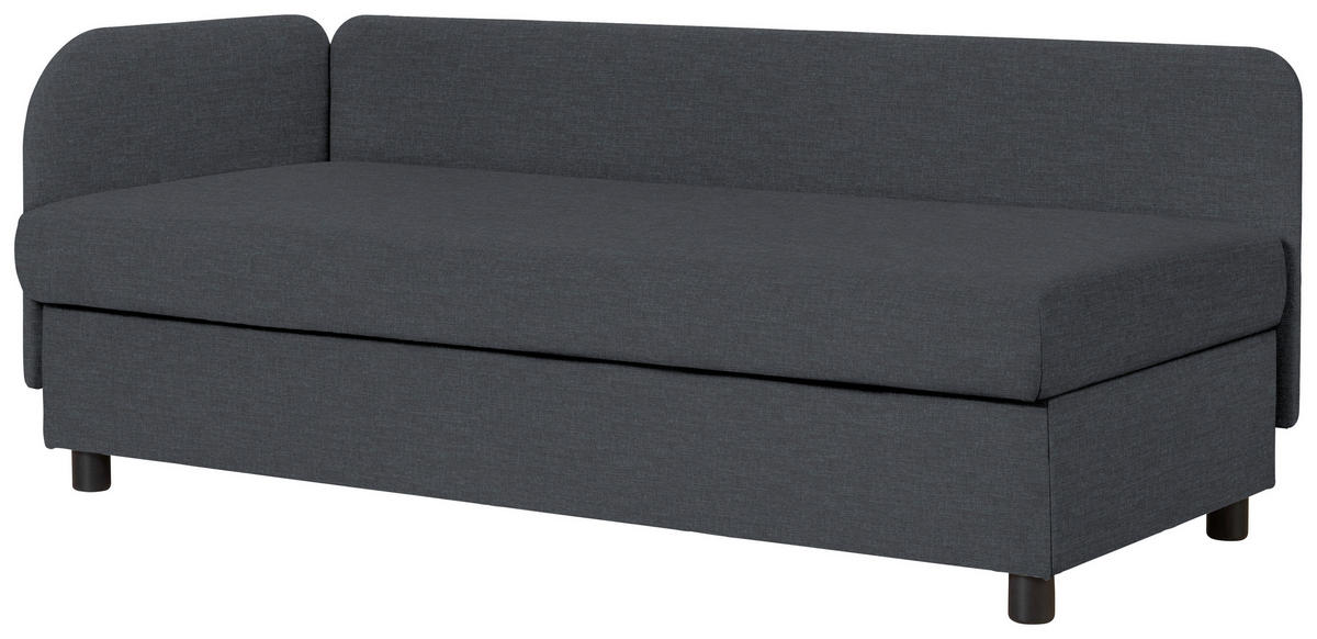 LIEGE in Dunkelgrau  - Wengefarben/Dunkelgrau, MODERN, Holz/Textil (206/80/94cm) - Joka