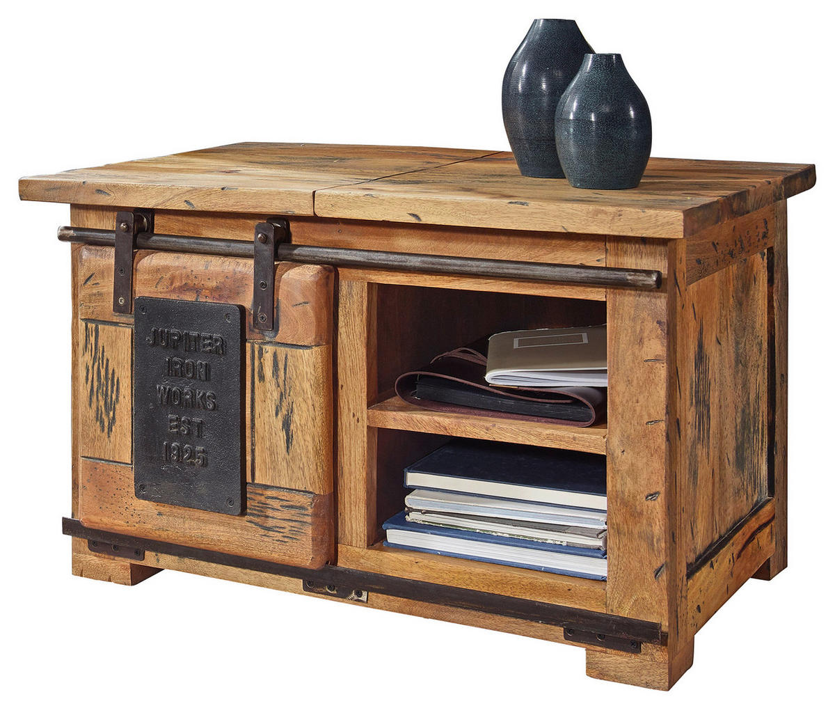 TRUHE Holz Mangoholz massiv  - Naturfarben, KONVENTIONELL, Holz (76/46/51cm) - Livetastic