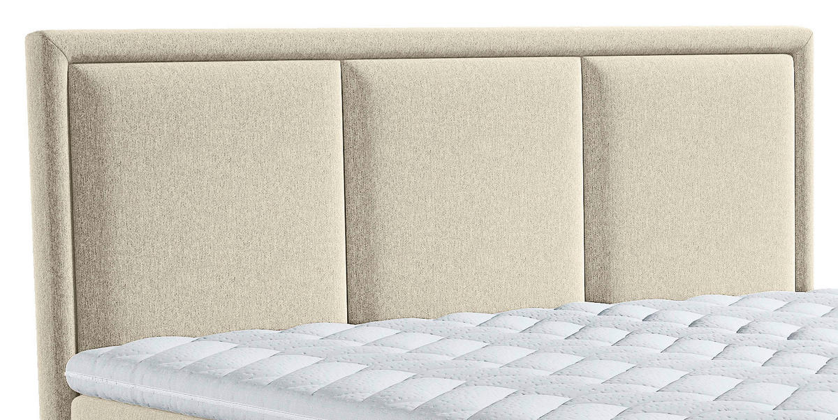 KONTINENTALSÄNG 200/220 cm  i beige  - beige, Design, textil/plast (200/220cm) - MID.YOU