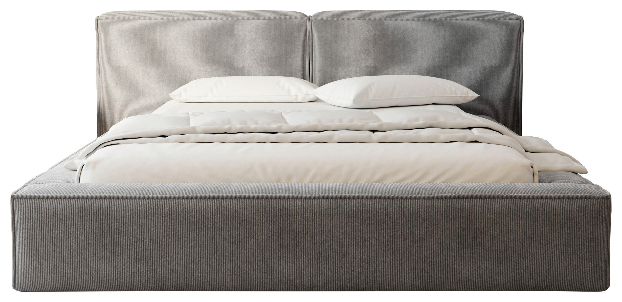 POLSTERBETT Bettkasten, Lattenrost 180/200 cm  in Anthrazit  - Anthrazit/Schwarz, Design, Holz/Textil (180/200cm) - Boxxx