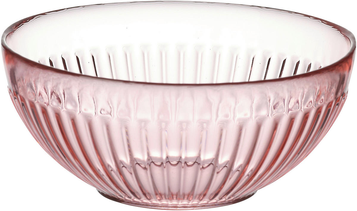 MISKA, sklo, 18/8 cm - růžová, Basics, sklo (18/8cm)