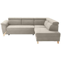 ECKSOFA  in Chenille Beige  265/200 cm  - Beige/Naturfarben, KONVENTIONELL, Holz/Textil (265/200cm) - Stylife