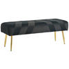 HOCKERBANK in Metall, Textil, Holzwerkstoff Dunkelgrau  - Dunkelgrau/Goldfarben, Design, Holzwerkstoff/Textil (110/41/43cm) - MID.YOU