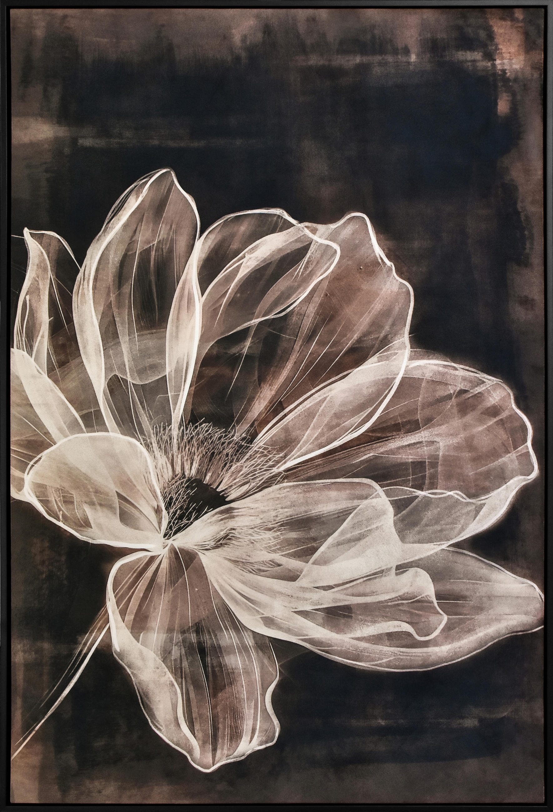 BILD Blumen 80/120 cm  - Wengefarben/Braun, LIFESTYLE, Holzwerkstoff/Kunststoff (80/120cm) - Monee