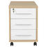 ROLLCONTAINER - Silberfarben/Weiß, KONVENTIONELL, Holzwerkstoff/Kunststoff (43,8/63/65cm) - Voleo ROLLCONTAINER - Silberfarben/Weiß, KONVENTIONELL, Holzwerkstoff/Kunststoff (43,8/63/65cm) - Voleo