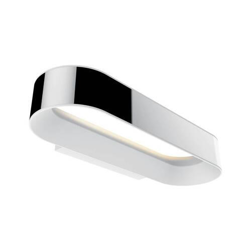 BADEZIMMER-WANDLEUCHTE   - Chromfarben/Weiß, Basics, Metall (5,0cm) - Paulmann