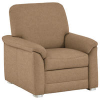SESSEL Chenille Altrosa, Hellbraun  - Hellbraun/Alufarben, Konventionell, Textil/Metall (88/96/89cm) - Beldomo Comfort