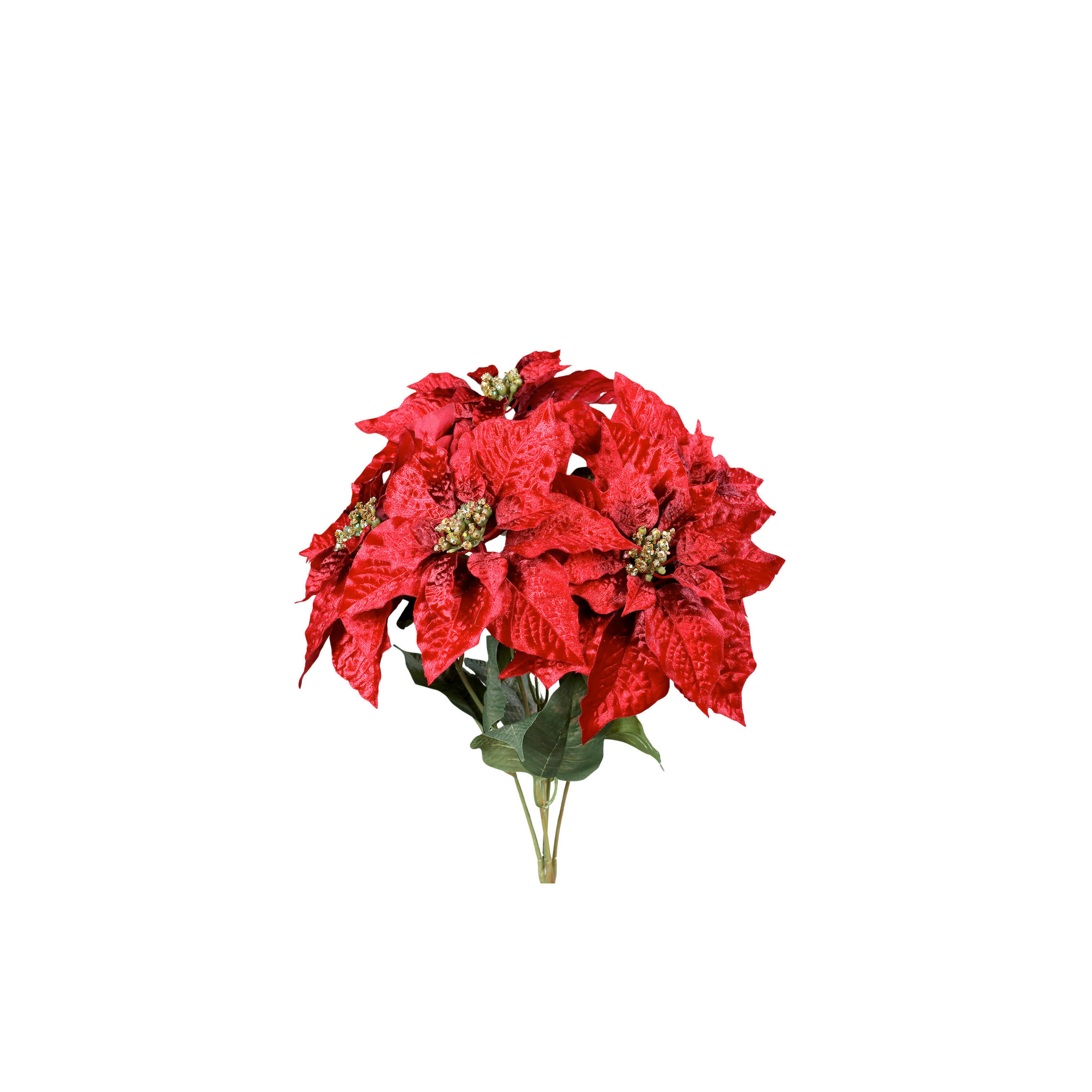 KUNSTBLUME - Rot/Grün, Lifestyle, Kunststoff/Textil (55cm)