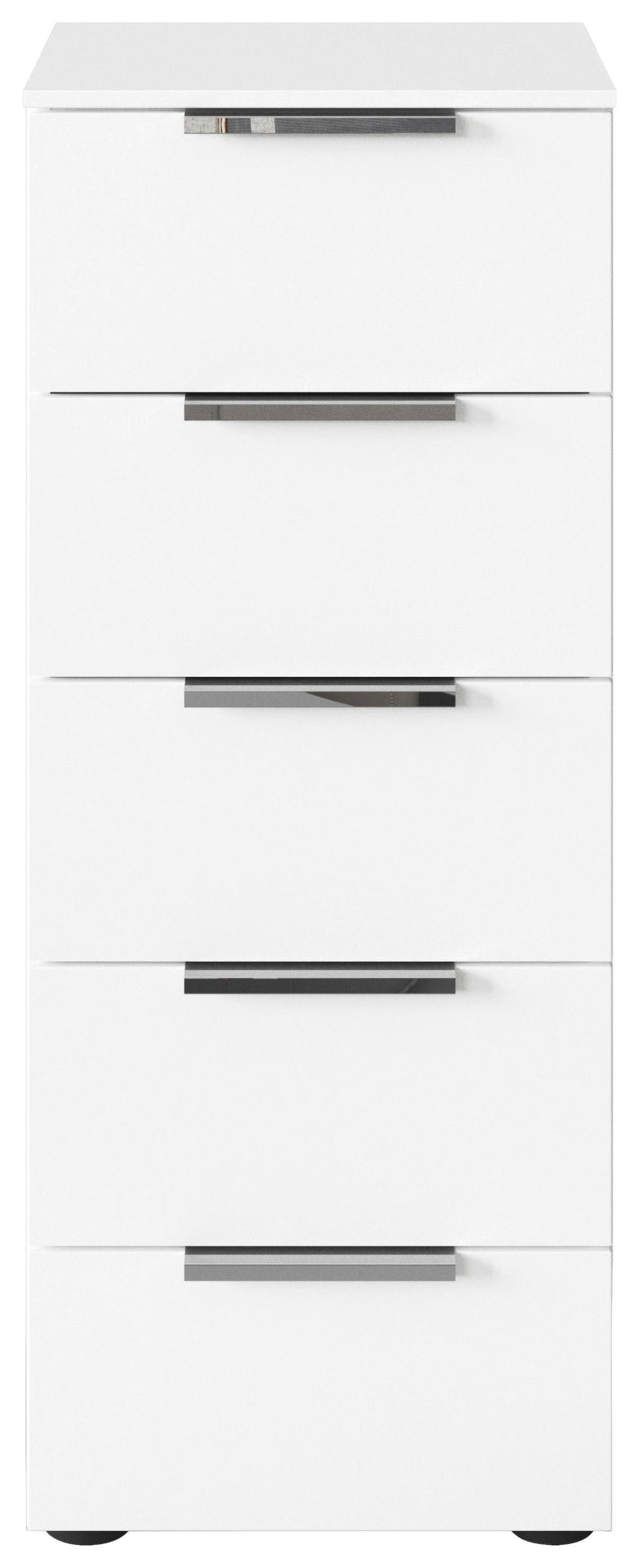 KOMMODE 40/100/42 cm  in Chromfarben, Weiss  - Chromfarben/Weiss, Modern, Holzwerkstoff/Kunststoff (40/100/42cm) - Rauch Möbel