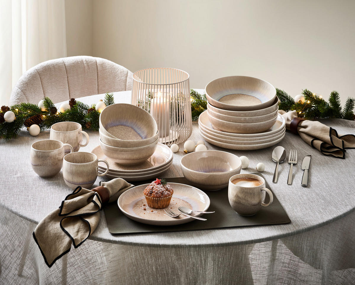 FRÜHSTÜCKSSERVICE Perlemor sand  - Sandfarben, Konventionell, Keramik (34,5/19,4/32,0cm) - like.Villeroy & Boch