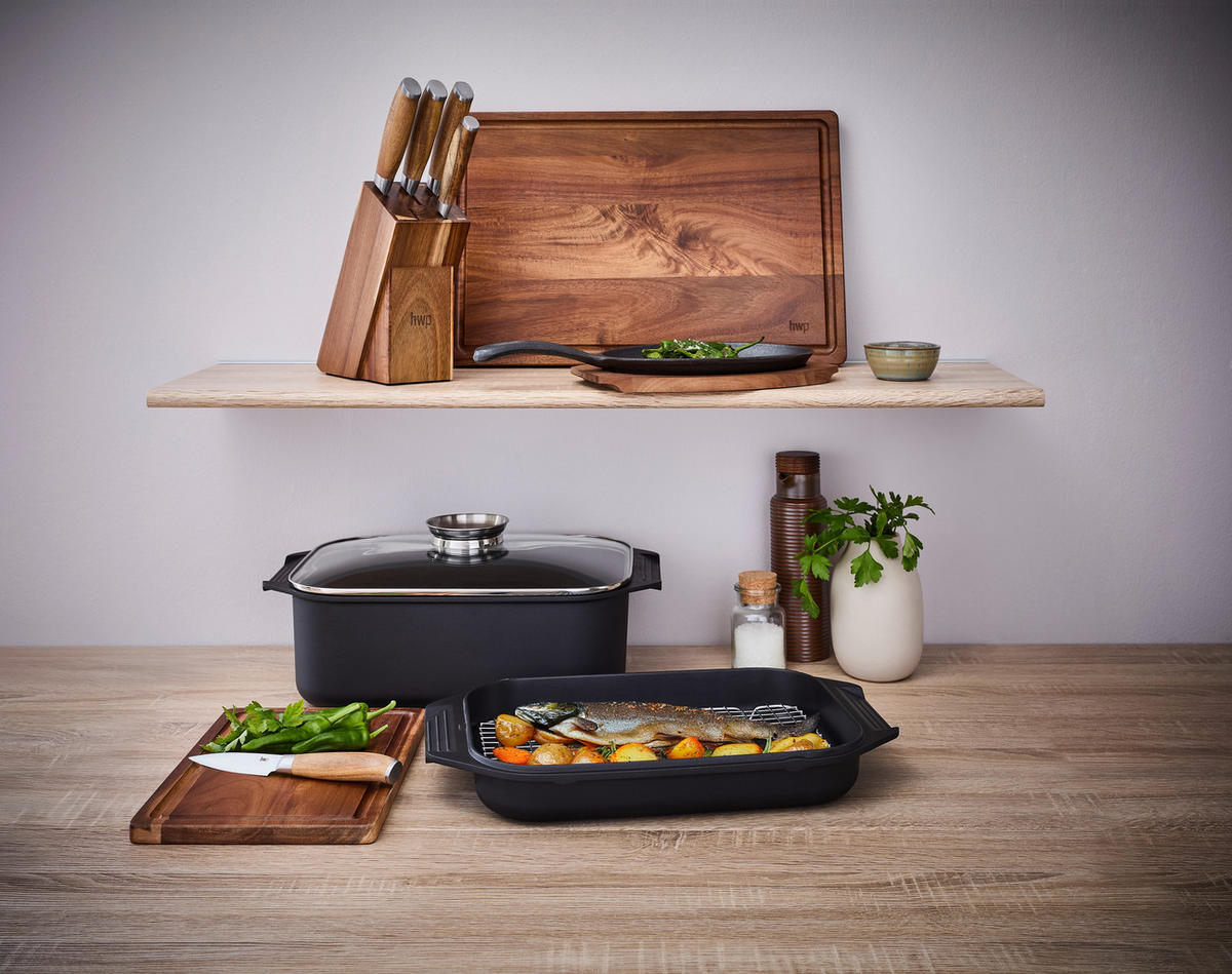 BRÄTER  - Klar/Schwarz, Basics, Glas/Metall (34,5/24,5/12,2cm) - Homeware Profession.