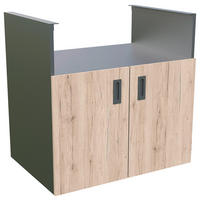 OUTDOORKÜCHENUNTERSCHRANK - Eichefarben/Anthrazit, Basics, Metall (90/92/63cm) - Modante