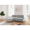 ROHOVÁ SEDAČKA, textil, svetlosivá - farba duba/svetlosivá, Konventionell, drevo/textil (164/251cm) - Sit & More