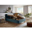 POLSTERBETT 160/200 cm  in Blau  - Blau/Eichefarben, Design, Holz/Textil (160/200cm) - Xora