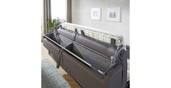 SCHLAFSOFA Webstoff Dunkelgrau - Wengefarben/Dunkelgrau, Design, Holz/Textil (222/83/104cm) - Novel