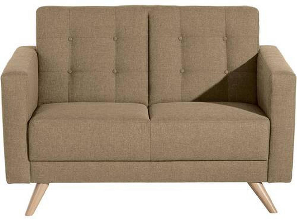 2-SITZER-SOFA Flachgewebe Sandfarben von MAX WINZER