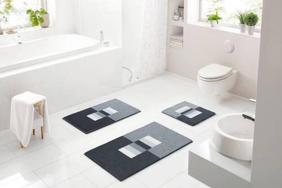 BIDET-VORLEGER Grau 40/50 cm  - Grau, Basics, Kunststoff/Textil (40/50cm) - Grund