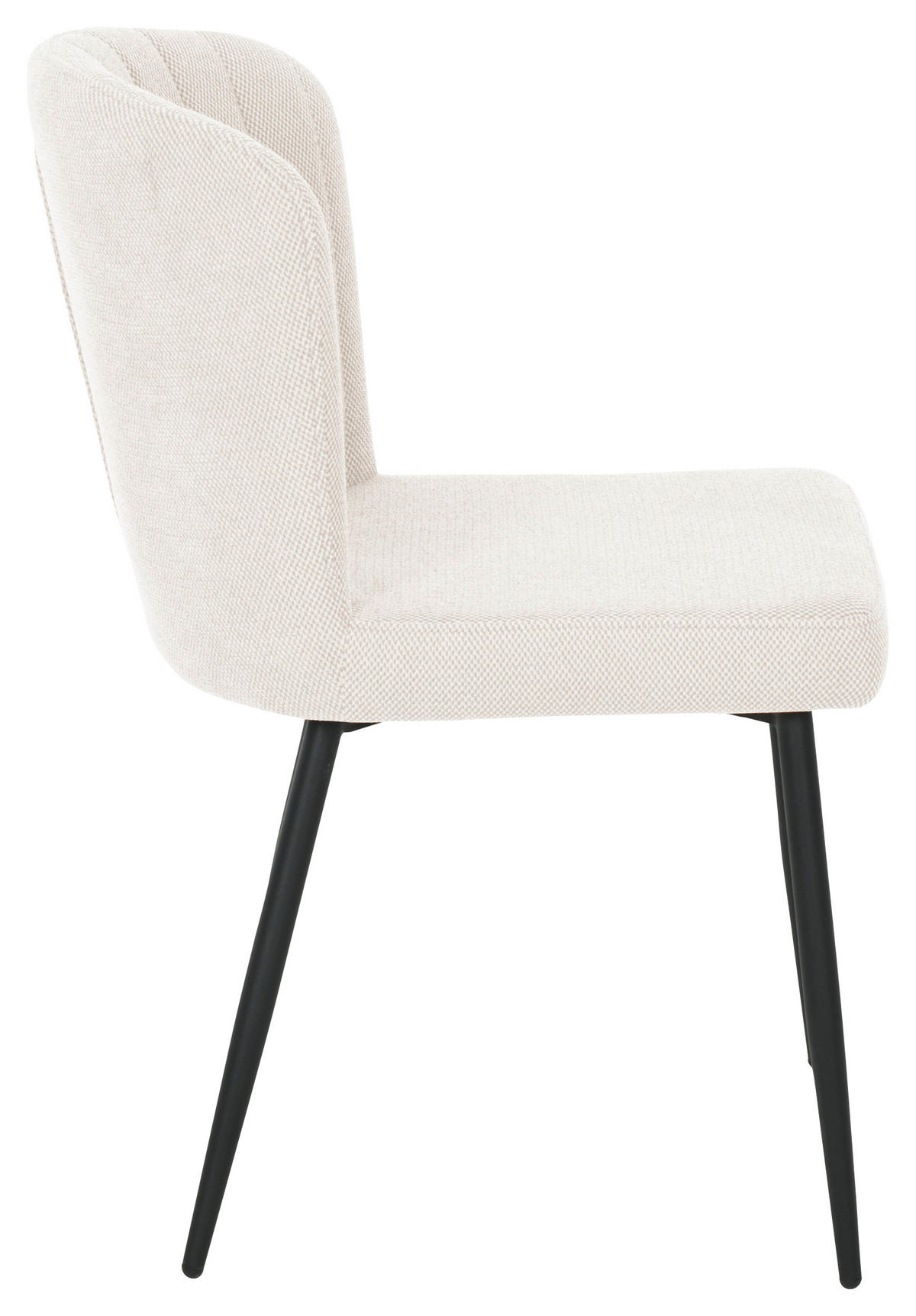 VIERFUßSTUHL  in Eisen Leinenoptik Holz, Metall, Textil  - Beige/Schwarz, KONVENTIONELL, Holz/Textil (52/82/60cm) - P & B