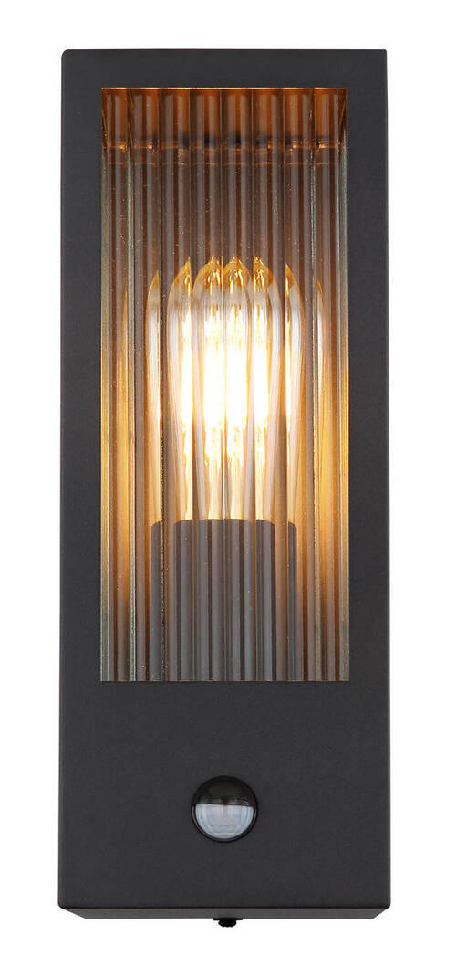 LAMPĂ DE EXTERIOR - străveziu/negru, Basics, sticlă/metal (12/15,4/32cm) - Globo