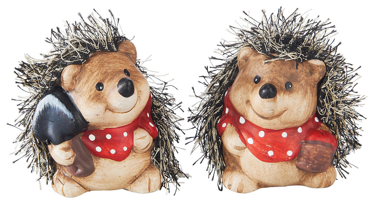 DEKOIGEL - Beige/Rot, LIFESTYLE, Keramik (6/6/6,5cm)