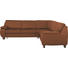 WOHNLANDSCHAFT - Rostfarben/Dunkelbraun, KONVENTIONELL, Holz/Textil (274/244cm) - Beldomo System