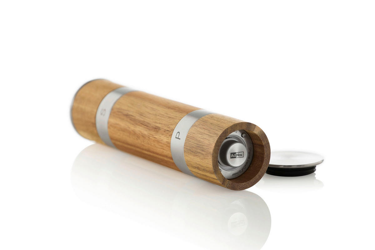 Doppelmühle DUOMILL  - Akaziefarben, Basics, Holz/Keramik (5,5/21/5,5cm) - AdHoc