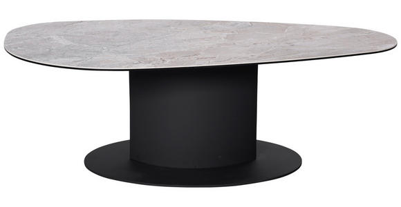 COUCHTISCH in Metall, Glas, Keramik 130/70/42 cm  - Beige/Schwarz, Design, Glas/Keramik (130/70/42cm) - Dieter Knoll