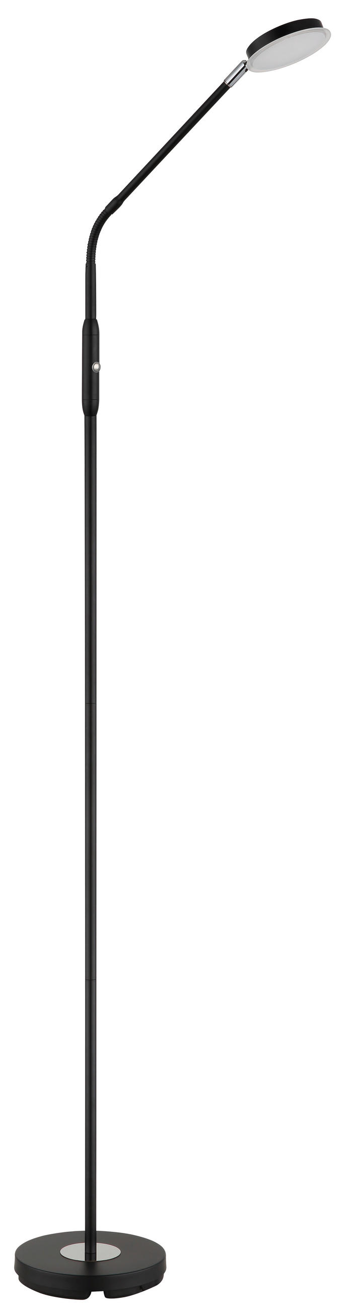 LED-STEHLEUCHTE 52/20/173 cm    - Klar/Schwarz, Design, Kunststoff/Metall (52/20/173cm) - Globo