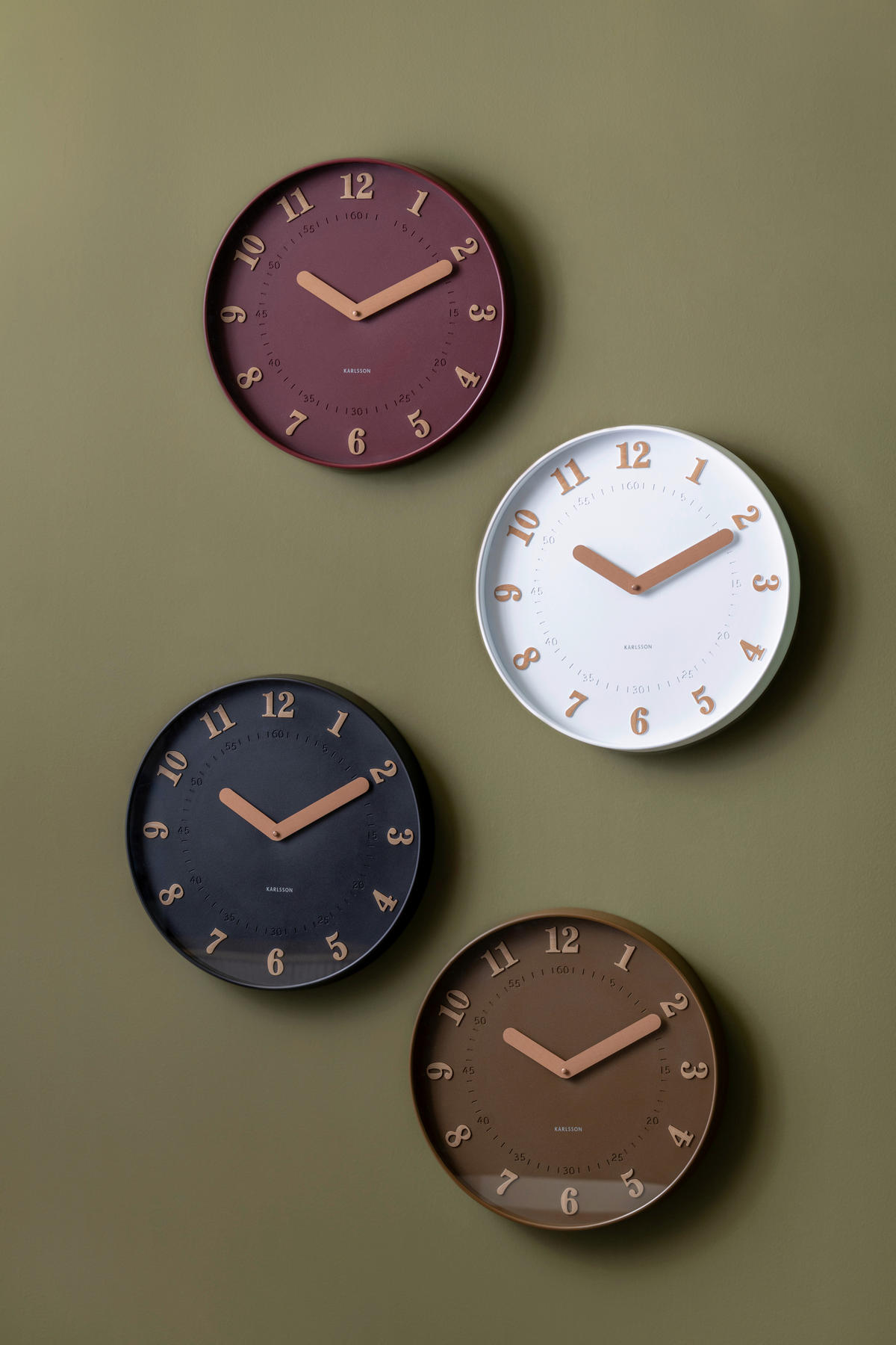 WANDUHR Weiß  - Weiß, Basics, Kunststoff (40cm) - Karlsson