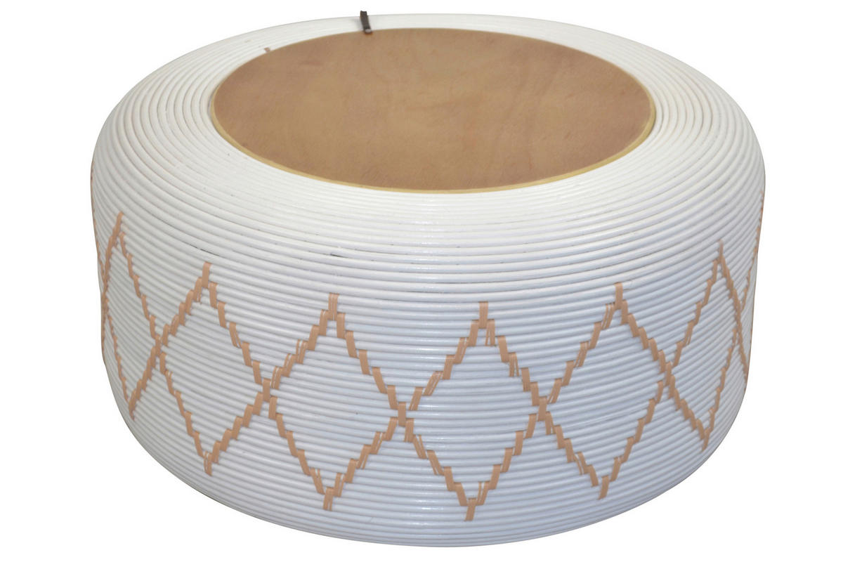 COUCHTISCH Rattan massiv 46/73/59 cm rund Weiß  - Weiß, Design, Holz (46/73/59cm) - MID.YOU