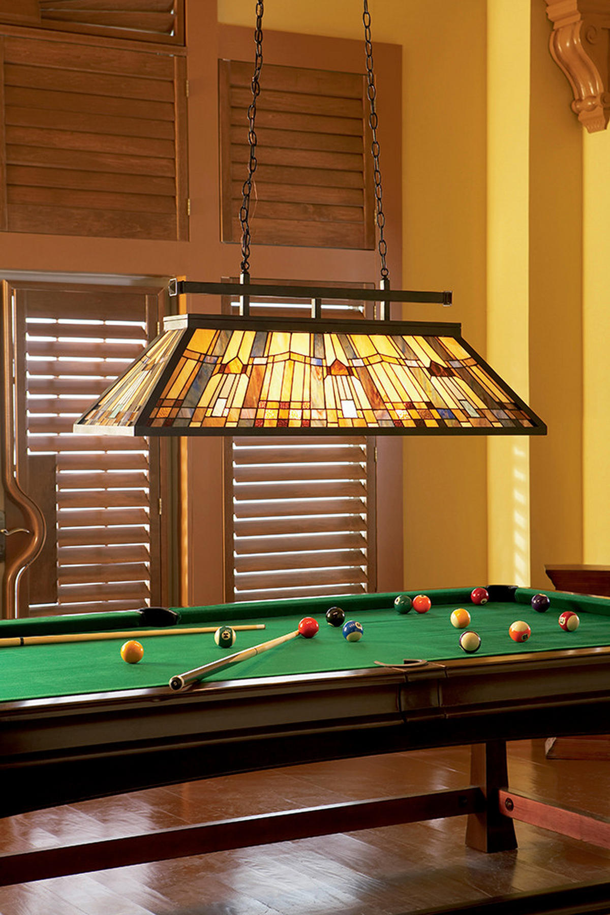 HÄNGLAMPA Inglenook 120.7/54.6/40.6 cm  - bronsfärgad, Romantik / Lanthus, metall/glas (120.7/54.6/40.6cm) - Elstead Lighting