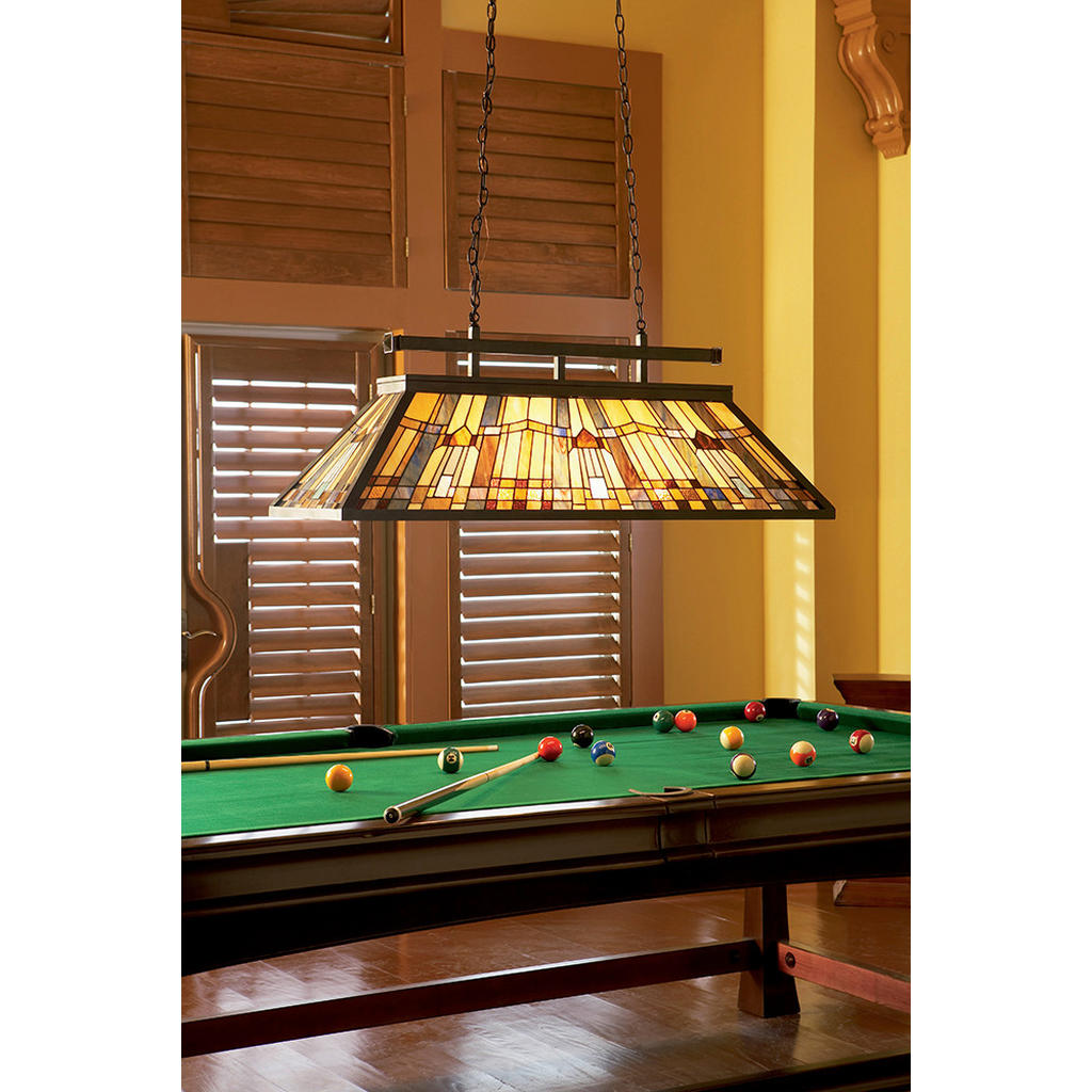 Thumbnail - Elstead Lighting Hängeleuchte Inglenook, Bronze, Metall, Glas, 54.6x40.6x120.7 cm, Grüner Punkt, RoHS, Lampen & Leuchten...