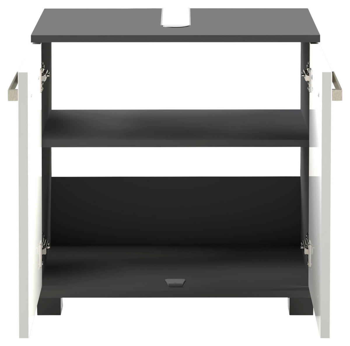 WASCHBECKENUNTERSCHRANK 59,8/62,4/32,6 cm  - Anthrazit/Schwarz, Natur, Holzwerkstoff/Kunststoff (59,8/62,4/32,6cm) - Stylife