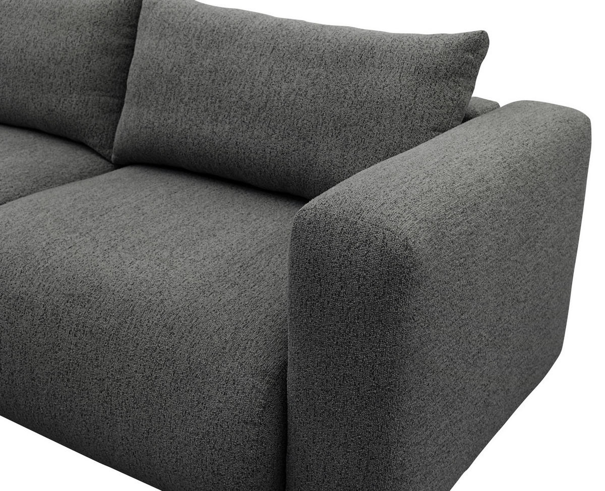SCHLAFSOFA Flachgewebe Anthrazit  inkl.  - Anthrazit/Schwarz, MODERN, Kunststoff/Textil (248/94/109cm) - Carryhome
